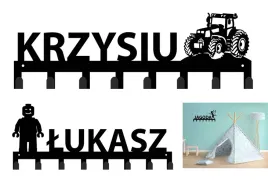 wieszak-uchwyt-na-ubrania-wzory-hak-imie-czarny