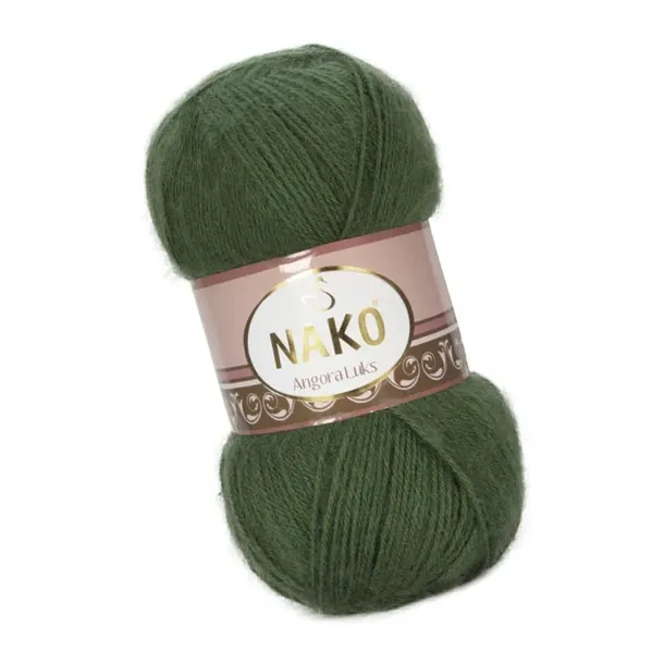Włóczka Nako Angora Luks - 10665 Ciemny Zielony