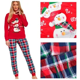 cornette-pizama-swiateczna-damska-100percent-bawelna-balwan-snowman-rozmiar-xl