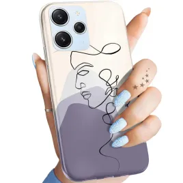etui-do-xiaomi-redmi-12-4g-redmi-12-5g-wzory-continuous-line-art-kreska