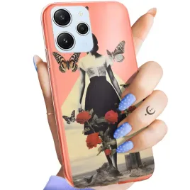 etui-do-xiaomi-redmi-12-4g-redmi-12-5g-wzory-collage-retro-vintage-case