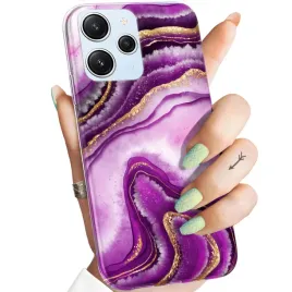 etui-do-xiaomi-redmi-12-4g-redmi-12-5g-wzory-rozowy-marmur-purpura-roz