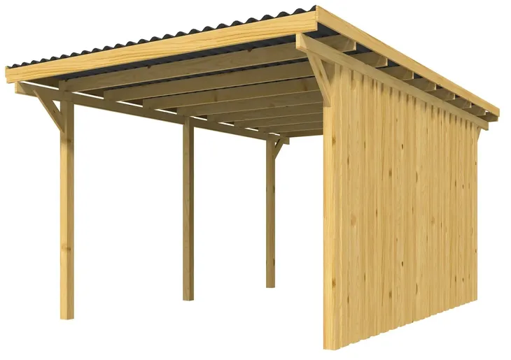 Wiata garażowa 300x500 CARPORT - zadaszenie PVC V1