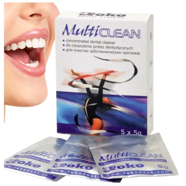 MULTICLEAN ROKO 5x5g proszek do czyszczenia protez