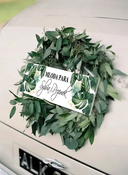 2x-tablica-na-samochod-auto-monstera-slub-imiona-stan-nowy