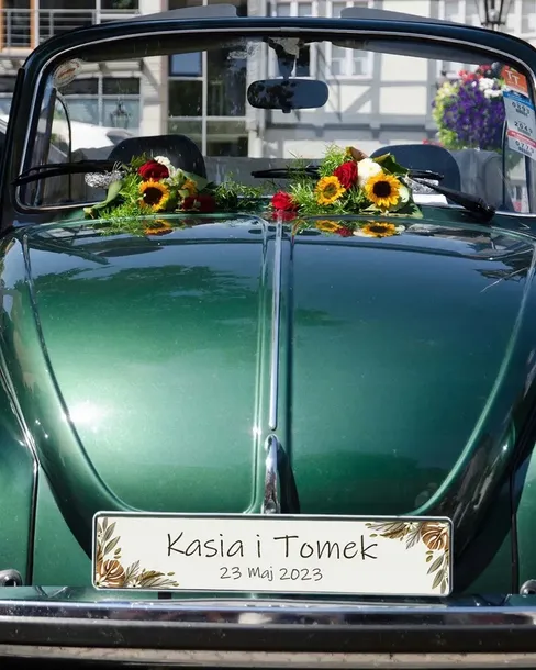 2x-tablica-na-samochod-auto-slub-dekoracja-boho-4-stan-nowy