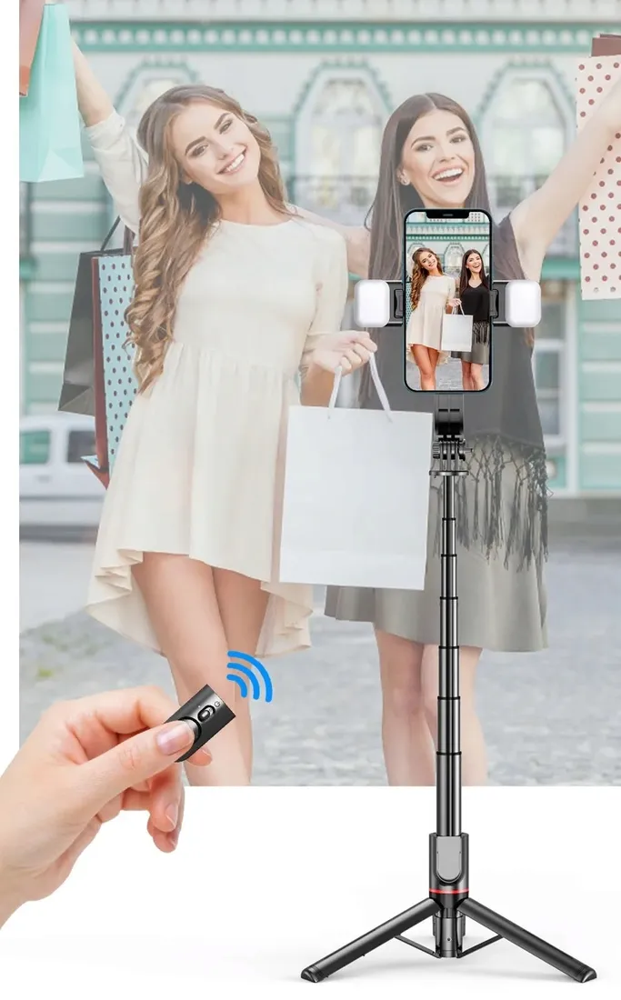 feegar-kijek-do-selfie-stick-tripod-bluetooth-led-stan-nowy