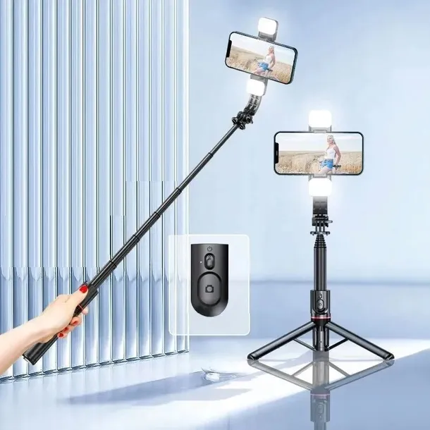 feegar-kijek-do-selfie-stick-tripod-bluetooth-led-stan-nowy-zalaczone-wyposazenie-pilotorlampa-ledorbateriaorkabel-usb