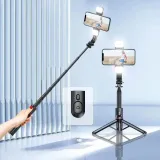 feegar-kijek-do-selfie-stick-tripod-bluetooth-led-stan-nowy-zalaczone-wyposazenie-pilotorlampa-ledorbateriaorkabel-usb