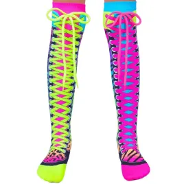 dlugie-skarpetki-dzieciece-kolanowki-safari-ozdobne-sznurowki-3d-madmia