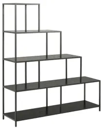 regal-schodkowy-seaford-5-polek-czarny-metalowa-rama