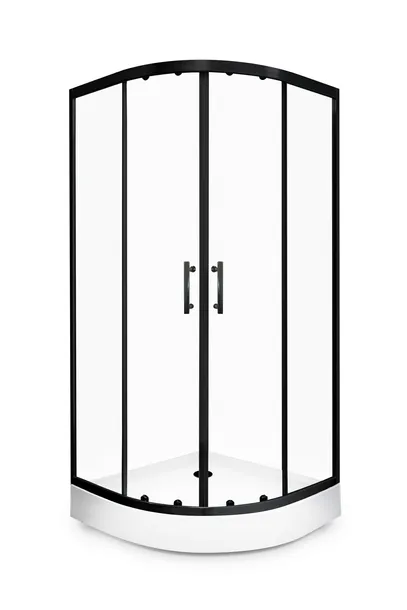 Kabina prysznicowa półokrągła z brodzikiem CZARNA BLACK CZARNA 80 X 80 HART