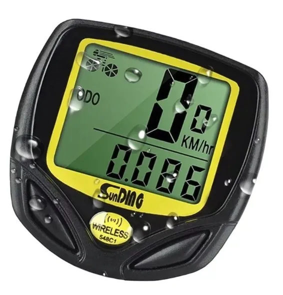 WODOODPORNY LICZNIK ROWEROWY BEZPRZEWODOWY LCD 14 FUNKCJI DO ROWERU