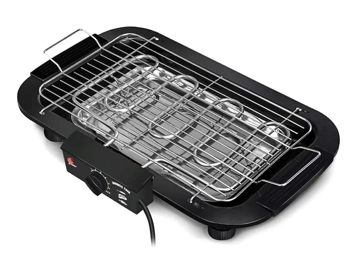 GRILL ELEKTRYCZNY STOŁOWY NABLATOWY 2000W RUSZT REGULACJA TEMPERATURY