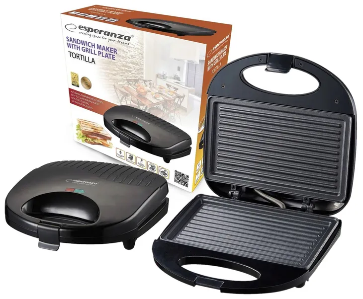 TOSTER OPIEKACZ TYP GRILL DO ZAPIEKANIA KANAPEK PANINI TORTILLI 1000W