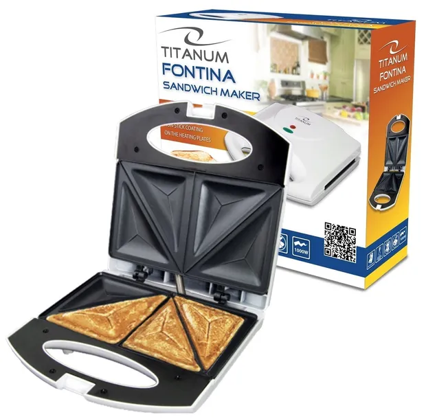TOSTER OPIEKACZ DO KANAPEK TOSTÓW SANDWICH 1000W NIEPRZYWIERAJĄCA POWŁOKA