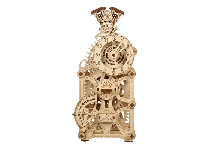 puzzle-3d-engine-clock-mechaniczny-model-ugears-stan-nowy