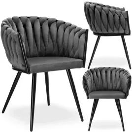 krzeslo-welurowe-plecione-aston-velvet-grafitowe