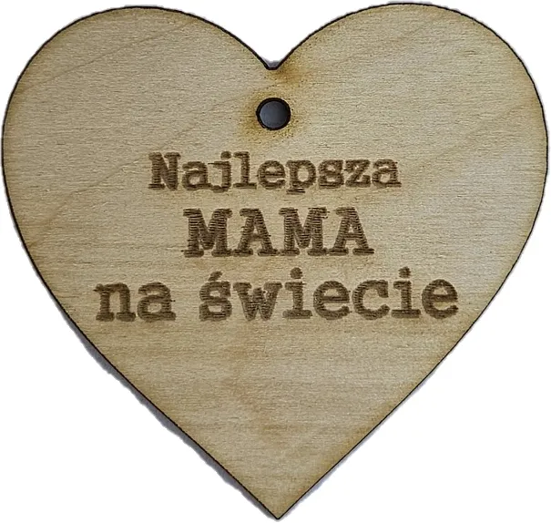 Zawieszka Drewniana w Kształcie serca