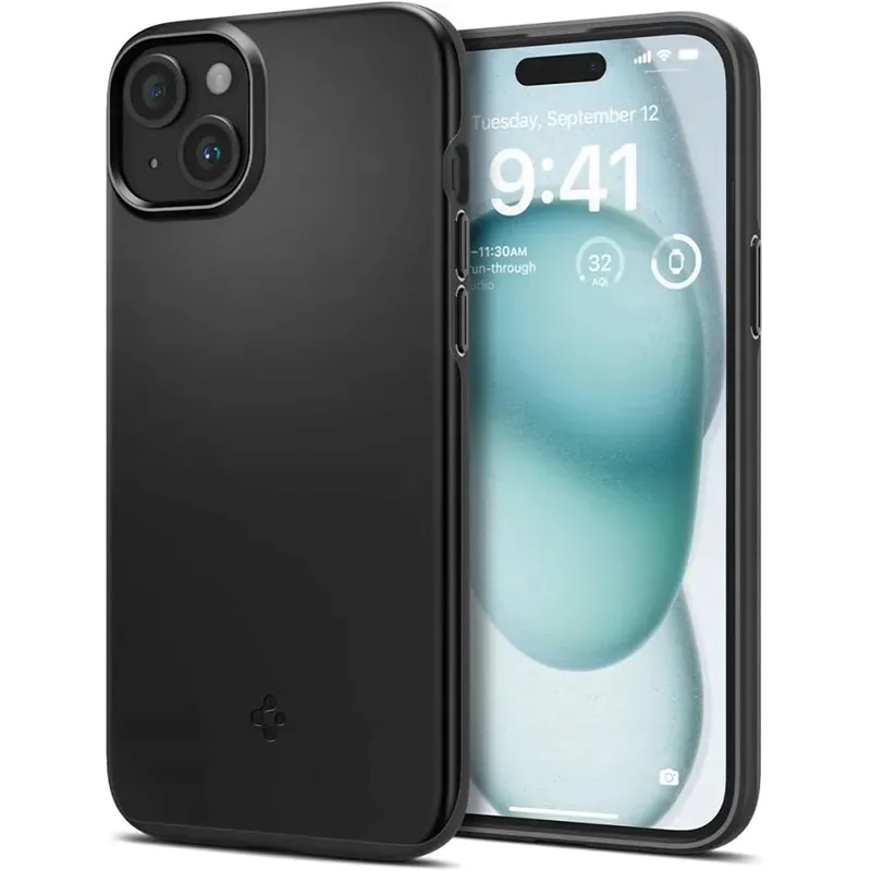 etui-spigen-thin-fit-do-iphone-15-czarne-stan-nowy