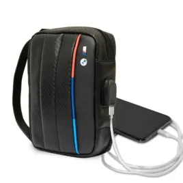 bmw-carbon-tricolor-torba-organizer-z-zewnetrznym-portem-usb-czarny