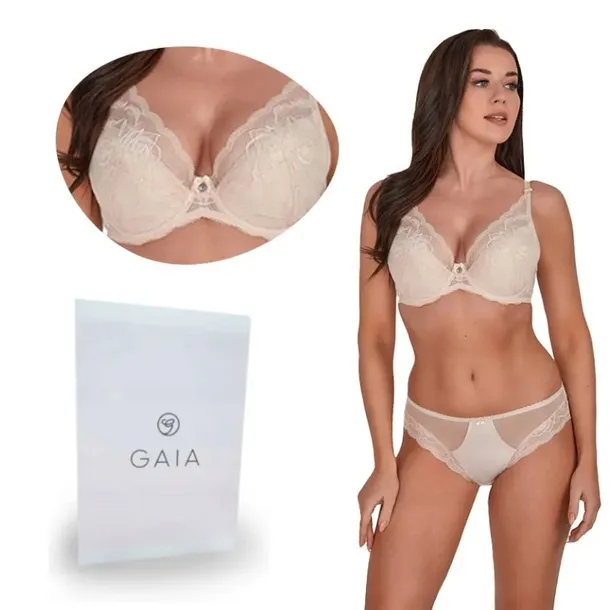 Biustonosz push-up Gaia Vika 1200 beżowy 75B