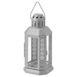 ikea-enrum-latarenka-lampion-22cm-szary-srebrny