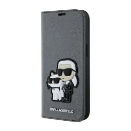 etui-iphone-14-karl-lagerfeld-booktype-nft-saffiano-srebrny