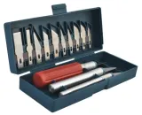 zestaw-skalpel-nozyk-modelarski-13-elementow-etui-stan-nowy-marka-inna
