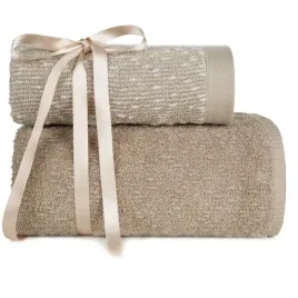 komplet-2-recznikow-z-efektem-boucle-tamina-50x90-i-70x140-jasnobrazowy