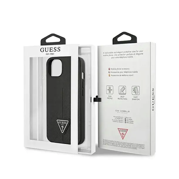 etui-guess-saffiano-triangle-logo-do-iphone-14-plus-czarne-funkcje-pochlanianie-wstrzasow