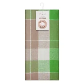 scierka-kuchenna-z-bawelny-w-kratke-mona-50x70-zielona