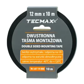 tecmaxx-tasma-dwustronna-montazowa-pe-12mm-10mb-czarna