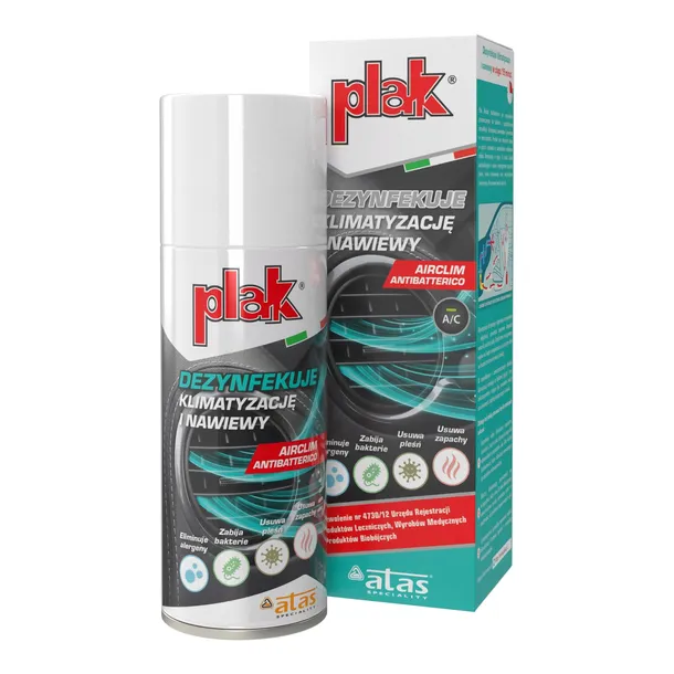 PLAK AIRCLIM 200ml ODGRZYBIACZ DEZYNFEKUJE KLIMATYZACJĘ