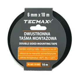tasma-montazowa-dwustronna-tecmaxx-14-065-pe-czarna-6mmx10m-uv-120c