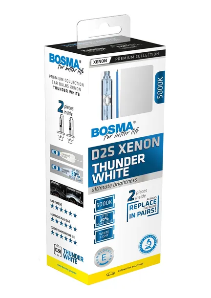 BOSMA D2S XENON THUNDER WHITE +30% 5000K 2szt