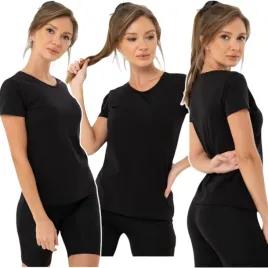 modny-t-shirt-damski-bluzka-czarny-gladki-basic-krotki-rekaw-rozmiar-xl