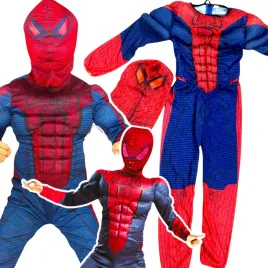 stroj-spidermana-dla-chlopca-spiderman-kostium-gruby-miesnie-maska-110-116