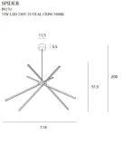 lampa-wiszaca-led-spider-p0270-maxlight-kolor-bialy