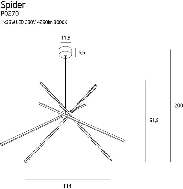 lampa-wiszaca-led-spider-p0270-maxlight-pomieszczenie-biuro-jadalnia-korytarz-schody-kuchnia-salon-sypialnia