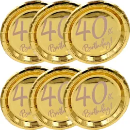 6x-talerzyki-papierowe-zlote-40-urodziny-zestaw-ekologiczne