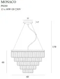 lampa-wiszaca-monaco-p0260m-maxlight-kolor-chrom