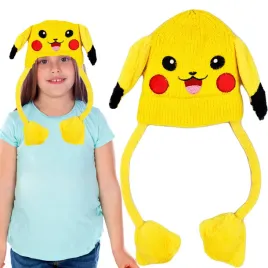 zimowa-czapka-pikachu-gruba-z-ruchomymi-uszami-lapki-pokemon-ciepla-na-zime