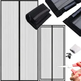Zdjęcie produktu MOSKITIERA NA DRZWI NA TARAS LUB BALKON SIATKA KOMARY MAGNETYCZNA100 x 210