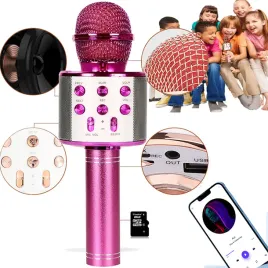 mikrofon-bezprzewodowy-karaoke-glosnik-bluetooth-rozowy-idealny-na-prezent