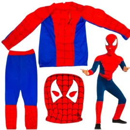 stroj-spiderman-przebranie-dla-chlopca-bal-3w1-gruby-miesnie-maska-kostium