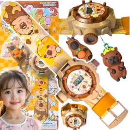 zegarek-3d-z-projektorem-dla-dzieci-kapibara-breloczek-capybara-wyswietla