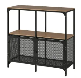 ikea-fjallbo-regal-czarny-100x95-cm