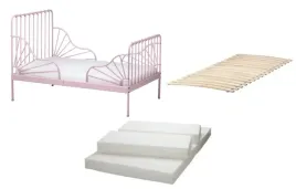 ikea-minnen-lozko-rosnace-rozowe-materac-plutten