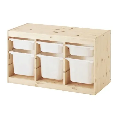 IKEA regał z 9 pojemnikami TROFAST sosna/biały